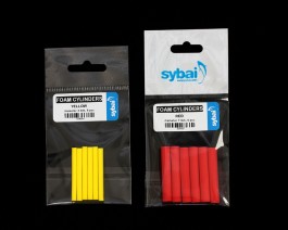 Foam Cylinders, Red, 8 mm
